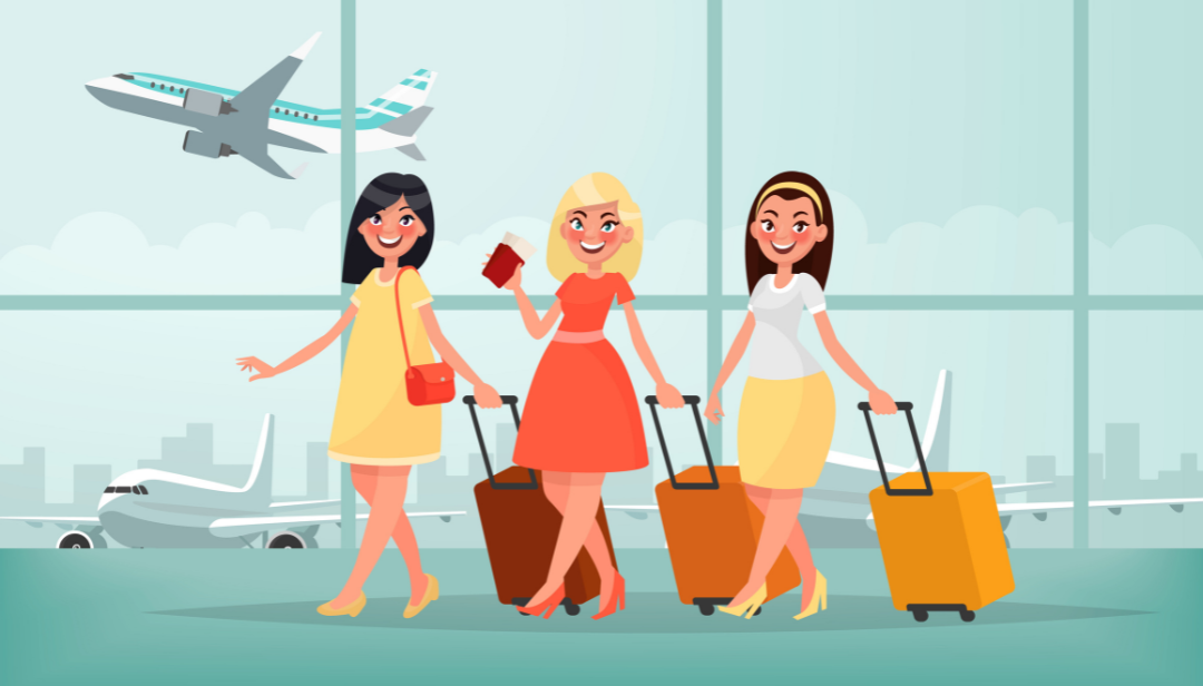 Chicas en el aeropuerto - Circulo de emprendedoras